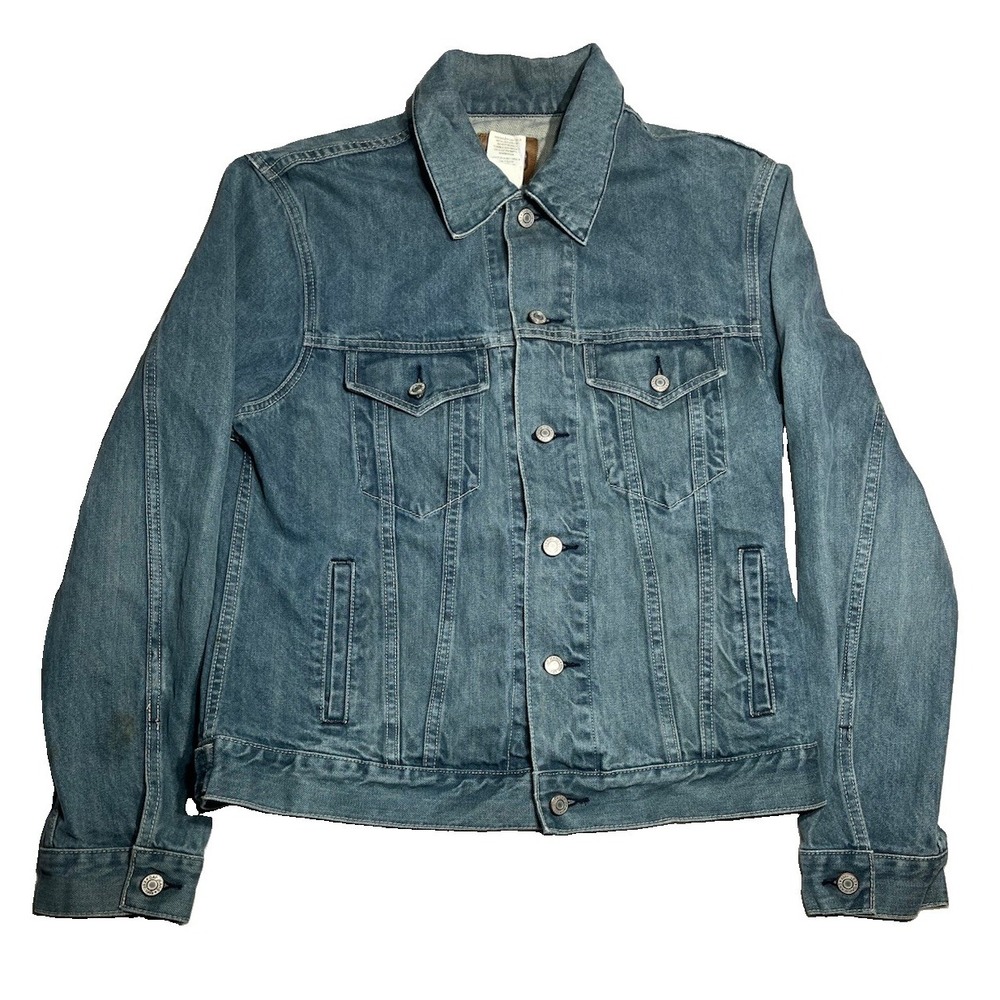 GAP 1969 Distressed Blue Denim Women's M Jean Jacket LTD Edition VTG Y2K Trucke